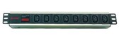 Блок розеток для 19 шкафов, 8 розеток IEC 60320 С13, амперметр